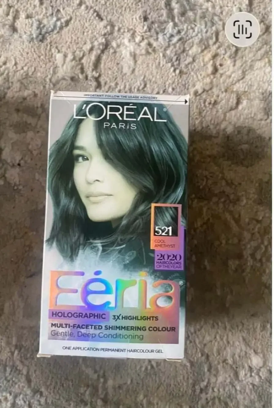 L'Oreal Paris Feria Multi-Faceted Shimmering Permanent Hair Color, 521 Cool Amet
